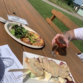 Fox Run Vineyards - Cheese plate & naan pizza. Cheese plate was great! - Wineries Near Me - Penn Yan, New York Fox Run Vineyards - Cheese plate & naan pizza. Cheese plate was great! - Wineries Near Me - Penn Yan, New York