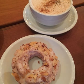 Sawada Coffee - Chia Latte and Almond Roasted Doughnut from Doughnut Vault - Coffee & Tea Near Me - Chicago, Illinois Sawada Coffee - Chia Latte and Almond Roasted Doughnut from Doughnut Vault - Coffee & Tea Near Me - Chicago, Illinois