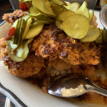 Jacob's Pickles - Hot chicken and biscuit with hot and sour pickles - Comfort Food Near Me - New York, New York
