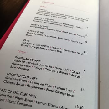 Zozimus Bar - Cocktail Menu - Cocktail Bars Near Me - Dublin, D