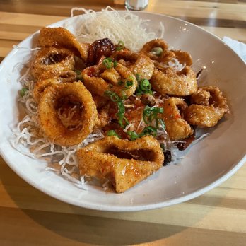 Salt Rock Tavern - Appetizer: Calamari Kung Pao - New American Near Me - Oldsmar, Florida