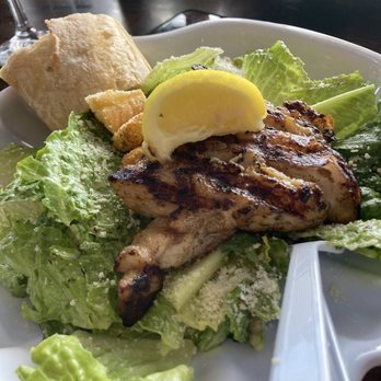 Lazy Flamingo - Caesar Salad With grilled Grouper - Seafood Near Me - Bokeelia, Florida Lazy Flamingo - Caesar Salad With grilled Grouper - Seafood Near Me - Bokeelia, Florida