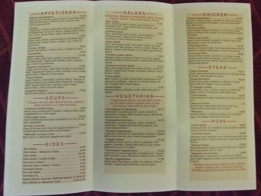 Menu photo 3 Guadalajara Mexican Restaurant Red Bluff, CA