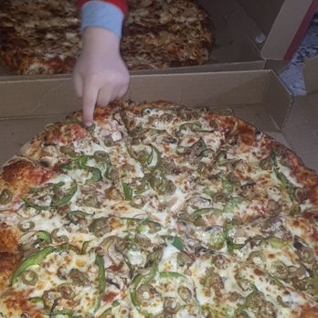Regino's Pizza - 2nd pizza  -green olives, green peppers, mushrooms - Pizza Near Me - Markham, Ontario