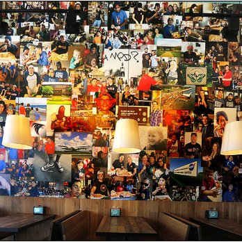 MOD Pizza - Large wall of pictures - Fast Food Near Me - Houston, Texas