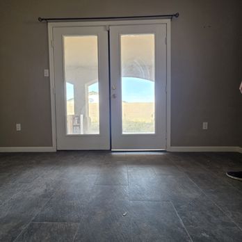 ServiceMaster Yuma - Large gap, open to the elements under the right side of primary doors. - Damage Restoration Near Me - Yuma, Arizona ServiceMaster Yuma - Large gap, open to the elements under the right side of primary doors. - Damage Restoration Near Me - Yuma, Arizona