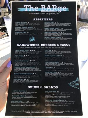 Menu photo 7 The BARge Saugatuck, MI