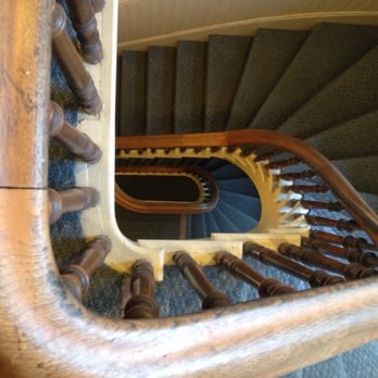 HI Sacramento Hostel - Staircase looking down from too floor - Hostels Near Me - Sacramento, California
