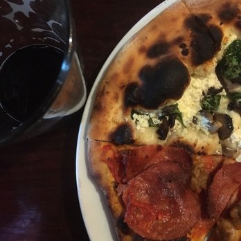 QuickFire Pizza - Porter; spinach-mozzarella-goat cheese; pepperoni for the boys. - Pizza Near Me - Stillwater, Minnesota QuickFire Pizza - Porter; spinach-mozzarella-goat cheese; pepperoni for the boys. - Pizza Near Me - Stillwater, Minnesota