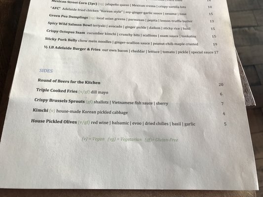 Menu photo 3 Adelaide Oyster House St. John's, NL