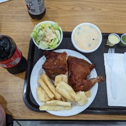 Edy's Chicken & Steak Restaurant - 1/2 chicken, rice, salad, yucca fries and coke
