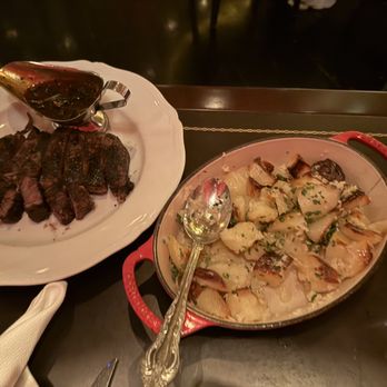 Carbone - Ribeye Diana and Potatoes Louie - Italian Near Me - Las Vegas, Nevada Carbone - Ribeye Diana and Potatoes Louie - Italian Near Me - Las Vegas, Nevada