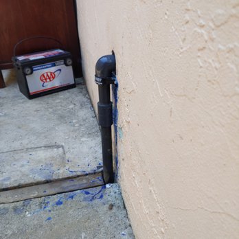 Dependable Rooter and Plumbing - Repair work done. The blue stuff was our poor attempt at repairing this problem. - Plumbing Near Me - Rocklin, California
