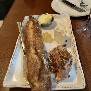 Dear Margaret - Baguette, duck liver mousse, cheese, and butter - French Near Me - Chicago, Illinois