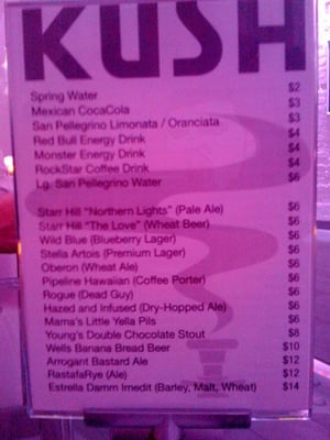 Menu photo 4 Kush Hookah Lounge Orlando, FL