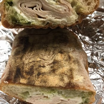 The Picnic Basket - Turkey and Herbs Hot Pressed Sandwich- with mozzarella instead of Swiss cheese. Very good - Cafes Near Me - New York, New York