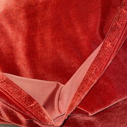Stretch velvet orange red