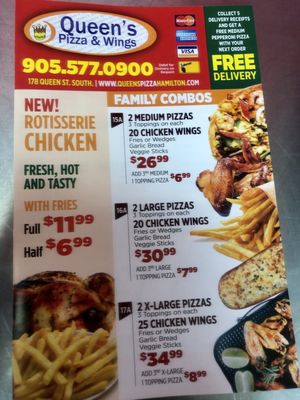 Menu photo 3 Queen's Pizza & Wings Hamilton, ON Menu photo 3 Queen's Pizza & Wings Hamilton, ON