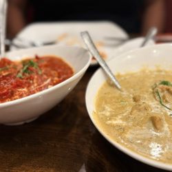 Saffron Indian Cuisine & Bar - L= BUTTER CHICKEN R= Methi Malai Chicken
