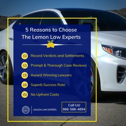 The Lemon Law Experts - Why You Should Choose the California Lemon Law Experts!