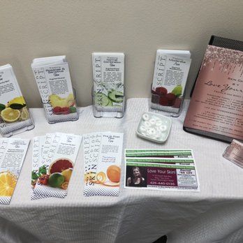 Love Your Skin! By Emerald - My skin card table in front of my studio - Skin Care Near Me - Everett, Washington