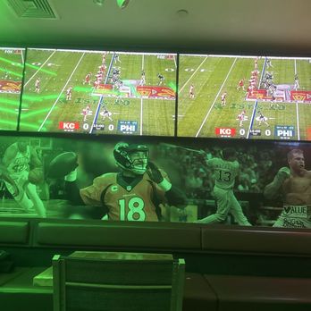 Playoffs Sports Lounge - This is a picture of a couple of their tv screens during Super Bowl. - Sports Bars Near Me - Bronx, New York Playoffs Sports Lounge - This is a picture of a couple of their tv screens during Super Bowl. - Sports Bars Near Me - Bronx, New York