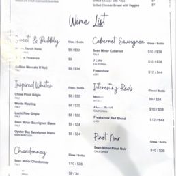 Wine Menu Wine Menu