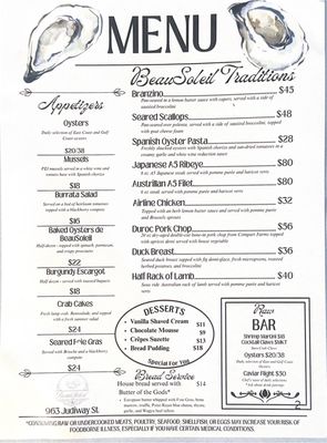 Menu photo 2 Beausoleil Houston, TX Menu photo 2 Beausoleil Houston, TX