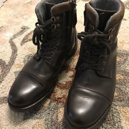 My boots restored by Doug. They were completely destroyed after a winter on a construction site.