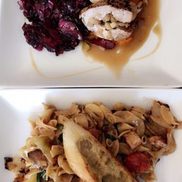 two plates of food