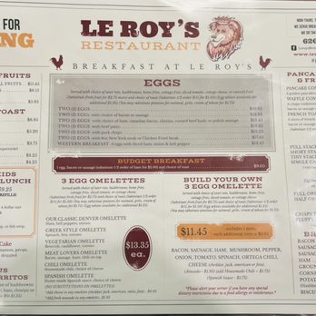 Le Roy's Restaurant - Breakfast - Diners Near Me - Monrovia, California