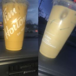 On the right is this morning, on the left is yesterday morning. But the manager said "we're making it right. We can't keep replacing it."