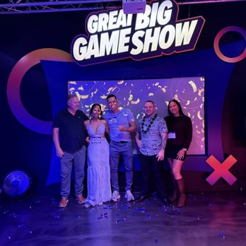 The Escape Game Honolulu - One of the game show rooms... and the winning team :) - Escape Games Near Me - Honolulu, Hawaii The Escape Game Honolulu - One of the game show rooms... and the winning team :) - Escape Games Near Me - Honolulu, Hawaii