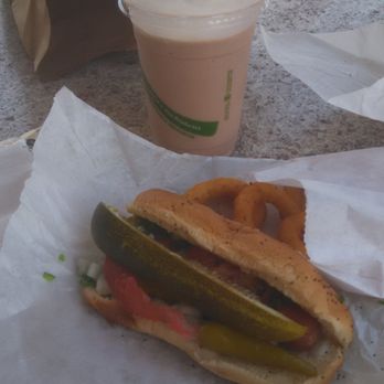 Janson's Drive-in - Chicago style dog with onion rings and chocolate shake. Love it! - Fast Food Near Me - Chicago, Illinois Janson's Drive-in - Chicago style dog with onion rings and chocolate shake. Love it! - Fast Food Near Me - Chicago, Illinois