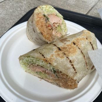 Beach House Tacos - Seafood burrito with grilled salmon - Cocktail Bars Near Me - Ventura, California