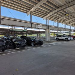 IAH Rental Car Center - We got to pick any of these for our rental car. Alamo Rent a Car. We went with the Toyota Camry at the end.