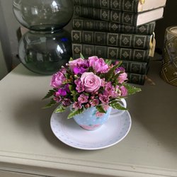 The Little Flower Shop - Teacup Flowers. A sweet gift for any occasion, from £25 with free Wirral delivery