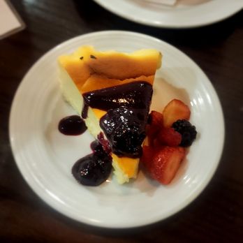 1228 Main - The Basque-Style Cheesecake with JD Farm's Blueberry Compote - Bakeries Near Me - Las Vegas, Nevada