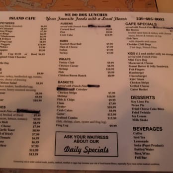 Island Cafe - Seafood Near Me - Everglades, Florida
