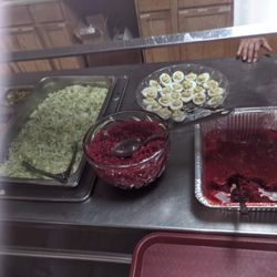 Manning Restaurant - Thanksgiving extras included two type of cranberry salad and delicious deviled eggs (I had a dozen myself)