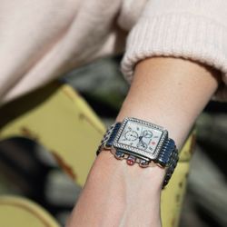 Kay Cameron Jewelers - MICHELE WATCH! DIAMOND 18MM DECO WATCH