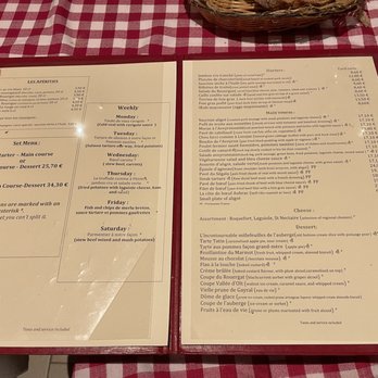 L'Auberge Aveyronnaise - Menu in English - French Near Me - Paris, 75