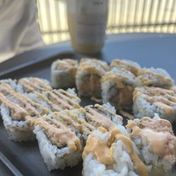 Stock and Grain Assembly Food Hall - Spicy tuna rolls