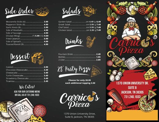 Menu photo 2 Carrico's Pizza Jackson, TN Menu photo 2 Carrico's Pizza Jackson, TN