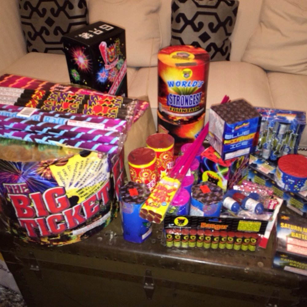 Best Buy Fireworks - What $237 will buy in 2014! The big one was $75 alone!!! - Katy, Texas