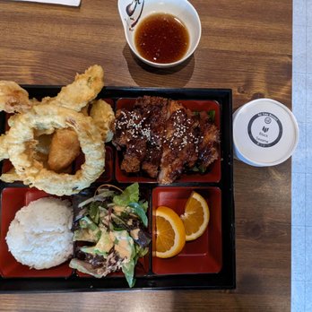Coach Sushi - Pork and tempura bento box - Sushi Bars Near Me - Oakland, California