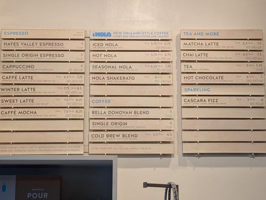 Menu photo 1 Blue Bottle Coffee - Bryant Park New York, NY
