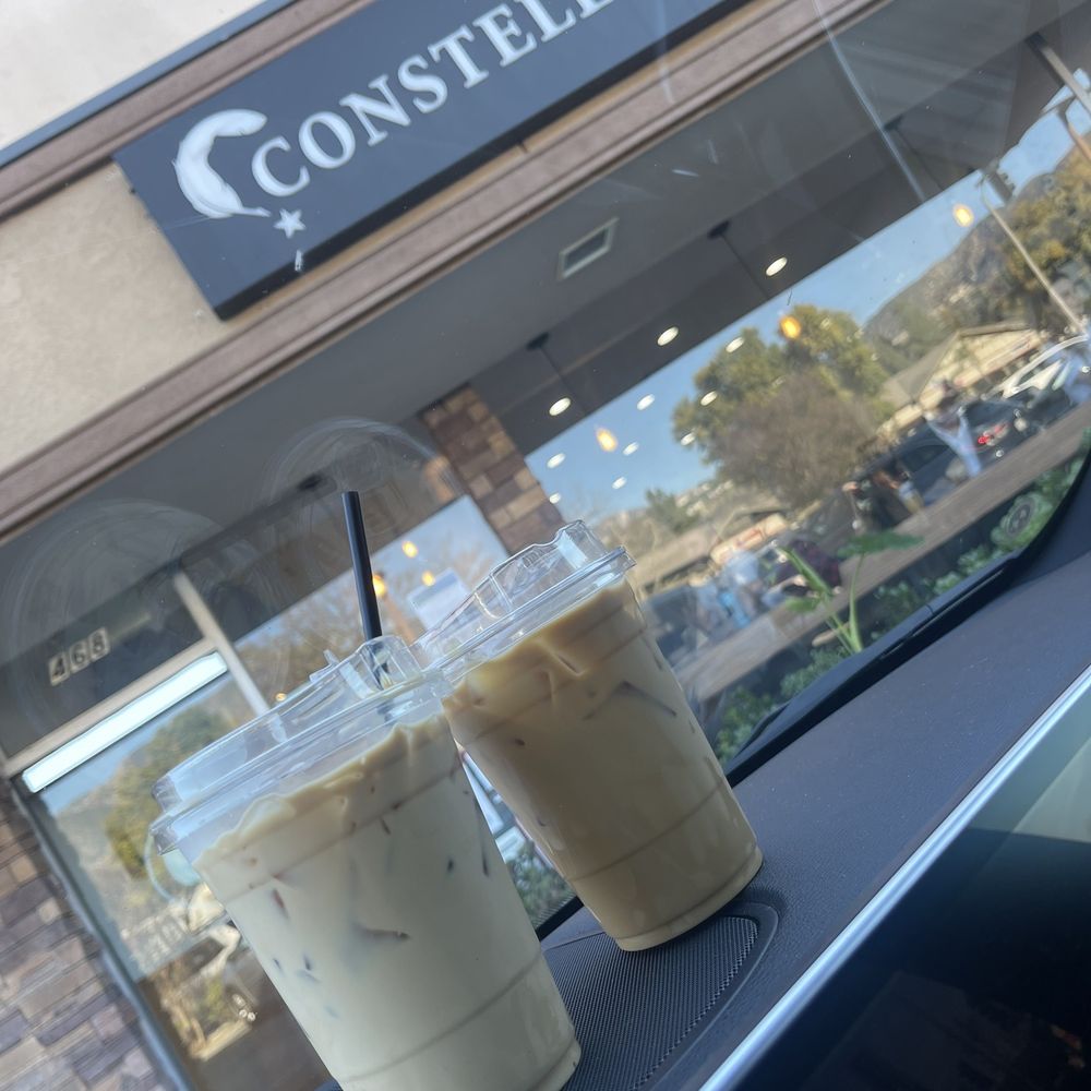 Constellation Coffee - Rose Vanilla Latte (left) Brown Maple (right) - Coffee & Tea Near Me - La Cañada Flintridge, California Constellation Coffee - Rose Vanilla Latte (left) Brown Maple (right) - Coffee & Tea Near Me - La Cañada Flintridge, California