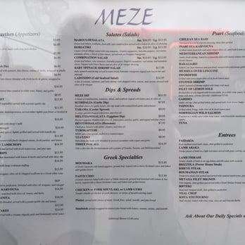 Meze - Menu - Greek Near Me - Brooklyn, New York Meze - Menu - Greek Near Me - Brooklyn, New York