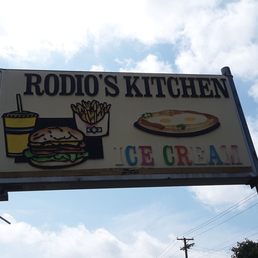 a sign for rodio's kitchen